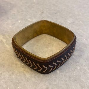 Square brass bangle/bracelet